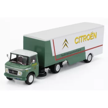   Edicola - CITROEN T55 HEULIEZ TRUCK HYDROPNEUMATIQUE CITROEN TRANSPORTS 1953 - WITHOUT CARD BOX GREEN WHITE
