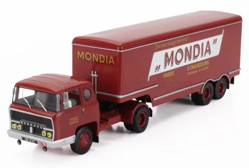 Edicola - BERNARD TDA180 TRUCK DEMENAGEMENTS MONDIA TRANSPORTS 1960 - WITHOUT CARD BOX RED