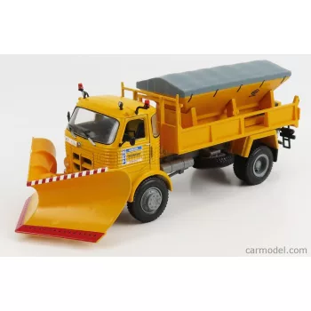   Edicola - Pegaso 3040 Truck Snowplough Spargisale E Spazzaneve 1980 Yellow