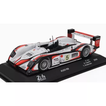  Edicola - AUDI R8 3.6L TURBO V8 TEAM GOH AUDI SPORT JAPAN N 5 WINNER 24h LE MANS 2004 T.KRISTENSEN - S.ARA - R.CAPELLO WHITE RED