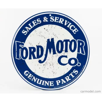   Edicola - Accessories Metal Plate - Ford Motor Co. Sales & Service Blue White