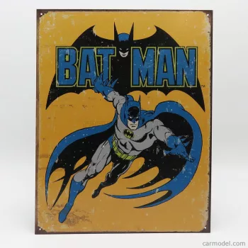   Edicola - Accessories Metal Plate - Batman Retro Yellow Blue Black
