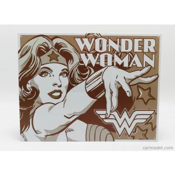 Edicola - Accessories Metal Plate - Wonder Woman Brown White