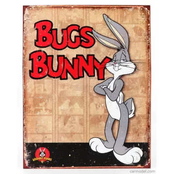   Edicola - Accessories Metal Plate - Bugs Bunny Beige Red Grey