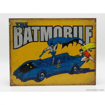   Edicola - Accessories Metal Plate - Batman The Batmobile Yellow Blue