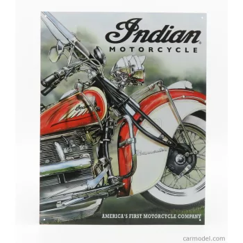   Edicola - Accessories Metal Plate - Indian America'S Pioneer Grey Red Blue