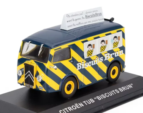 Edicola - CITROEN TUB VAN BISCUITS BRUN 1939 BLUE YELLOW