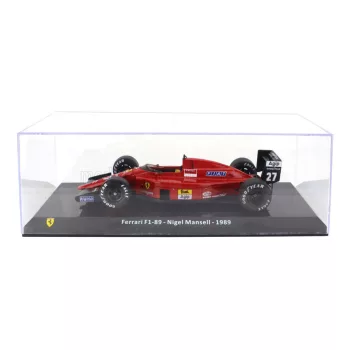   Edicola - FERRARI F1  F1-89 N 27 SEASON 1989 NIGEL MANSELL - CON VETRINA - WITH SHOWCASE RED BLACK