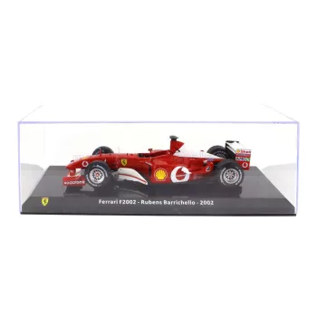   Edicola - FERRARI F1  F2002 N 2 SEASON 2002 RUBENS BARRICHELLO - CON VETRINA - WITH SHOWCASE RED