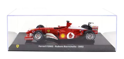 Edicola - FERRARI F1  F2002 N 2 SEASON 2002 RUBENS BARRICHELLO - CON VETRINA - WITH SHOWCASE RED