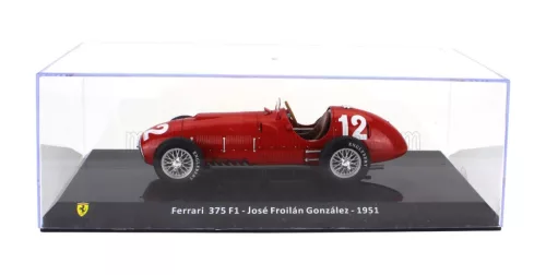 Edicola - FERRARI F1  375 N 12 SEASON951 JOSE FROILAN GONZALEZ - CON VETRINA - WITH SHOWCASE RED