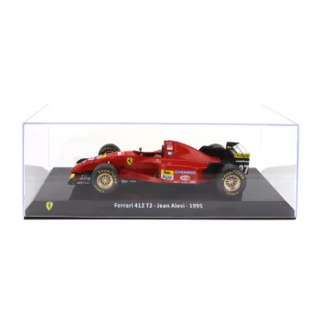   Edicola - FERRARI F1  412 T2 N 27 SEASON 1995 JEAN ALESI - CON VETRINA - WITH SHOWCASE RED BLACK