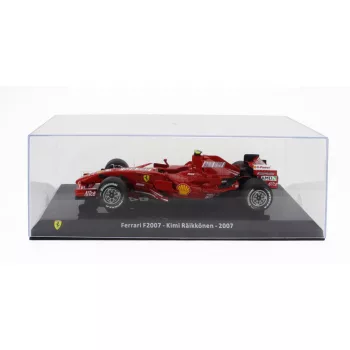  Edicola - FERRARI F1  F2007 N 6 WORLD CHAMPION SEASON 2007 KIMI RAIKKONEN - CON VETRINA - WITH SHOWCASE F-1 RED MET