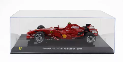 Edicola - FERRARI F1  F2007 N 6 WORLD CHAMPION SEASON 2007 KIMI RAIKKONEN - CON VETRINA - WITH SHOWCASE F-1 RED MET