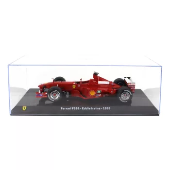   Edicola - FERRARI F1 F399 SCUDERIA FERRARI N 4 SEASON 1999 EDDIE IRVINE - CON VETRINA - WITH SHOWCASE RED