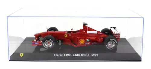 Edicola - FERRARI F1 F399 SCUDERIA FERRARI N 4 SEASON 1999 EDDIE IRVINE - CON VETRINA - WITH SHOWCASE RED