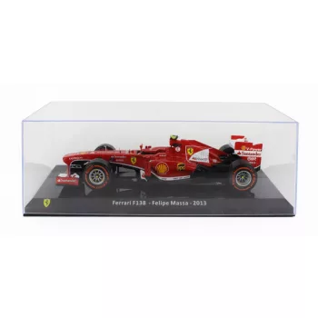   Edicola - FERRARI F1  F138 N 4 SEASON 2013 FELIPE MASSA - CON VETRINA - WITH SHOWCASE F-1 RED MET WHITE