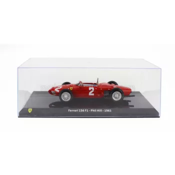   Edicola - FERRARI F1  156 N 2 WORLD CHAMPION SEASON 1961 PHIL HILL - CON VETRINA - WITH SHOWCASE RED