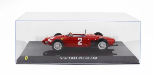 Edicola - FERRARI F1  156 N 2 WORLD CHAMPION SEASON 1961 PHIL HILL - CON VETRINA - WITH SHOWCASE RED