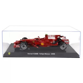   Edicola - FERRARI F1  F2008 N 2 SEASON 2008 FELIPE MASSA - CON VETRINA - WITH SHOWCASE F-1 RED MET