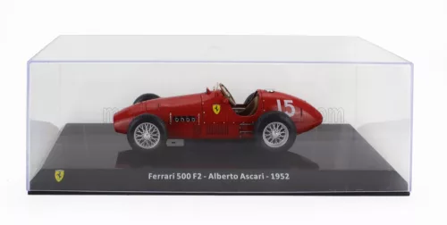 Edicola - FERRARI F1  500 F2 N 15 WORLD CHAMPION SEASON 1952 ALBERTO ASCARI - CON VETRINA - WITH SHOWCASE RED