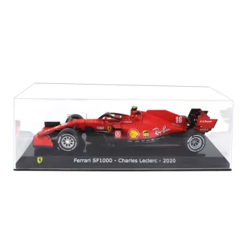   Edicola - FERRARI F1  SF1000 TEAM SCUDERIA FERRARI MISSION WINNOW N 16 SEASON 2020 CHARLES LECLERC - CON VETRINA - WITH SHOWCASE MATT RED