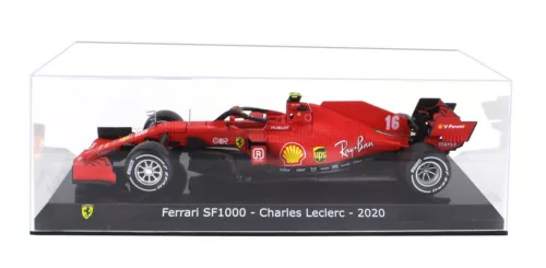 Edicola - FERRARI F1  SF1000 TEAM SCUDERIA FERRARI MISSION WINNOW N 16 SEASON 2020 CHARLES LECLERC - CON VETRINA - WITH SHOWCASE MATT RED