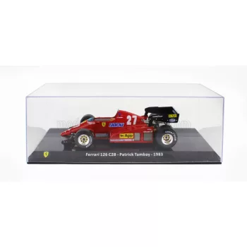  Edicola - FERRARI F1 126 C2B N 27 SEASON 1983 PATRICK TAMBAY - CON VETRINA - WITH SHOWCASE RED