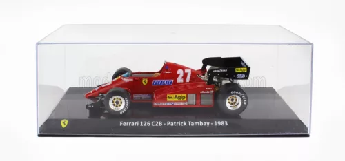 Edicola - FERRARI F1 126 C2B N 27 SEASON 1983 PATRICK TAMBAY - CON VETRINA - WITH SHOWCASE RED