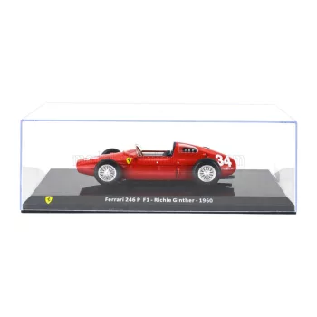   Edicola - FERRARI F1  246P N 34 SEASON 1960 RICHIE GINTHER - CON VETRINA - WITH SHOWCASE RED