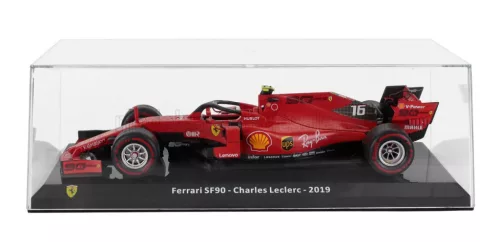 Edicola - FERRARI F1 SF90 TEAM SCUDERIA FERRARI MISSION WINNOW N 16 SEASON 2019 CHARLES LECLERC - CON VETRINA - WITH SHOWCASE RED BLACK