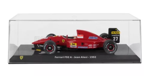 Edicola - FERRARI F1 F92A TEAM SCUDERIA FERRARI SPA N 27 SEASON 1992 JEAN ALESI - CON VETRINA - WITH SHOWCASE RED BLACK