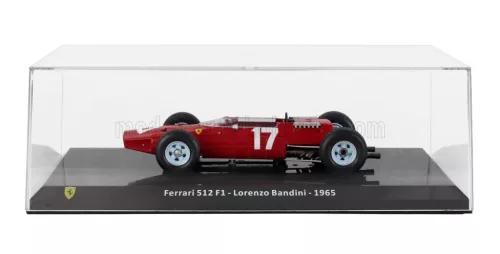 Edicola - FERRARI F1 512 N 17 SEASON 1965 LORENZO BANDINI - CON VETRINA - WITH SHOWCASE RED