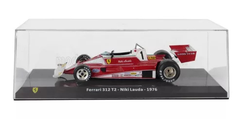 Edicola - FERRARI F1 312T2 N 1 SEASON 1976 NIKI LAUDA - CON VETRINA - WITH SHOWCASE RED WHITE SILVER