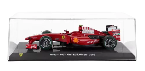 Edicola - FERRARI F1 F60 N 4 SEASON 2009 KIMI RAIKKONEN - CON VETRINA - WITH SHOWCASE RED