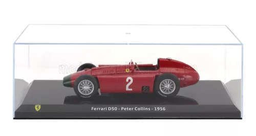 Edicola - FERRARI F1 LANCIA D50 N 2 SEASON 1956 PETER COLLINS - CON VETRINA - WITH SHOWCASE RED