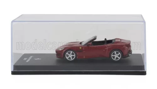 Edicola - FERRARI PORTOFINO CABRIOLET OPEN 2018 - CON VETRINA - WITH SHOWCASE ROSSO MUGELLO - DARK RED