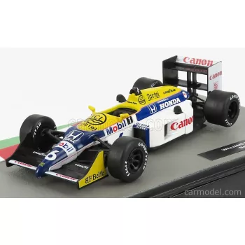   Edicola - Williams F1 Honda Fw11B N 6 World Champion Season 1987 Nelson Piquet White Blue Yellow