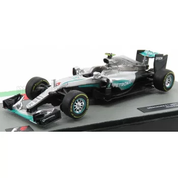   Edicola - MERCEDES GP F1  W07 HYBRID AMG PETRONAS N 6 WORLD CHAMPION SEASON 2016 NICO ROSBERG SILVER GREEN