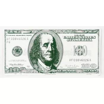   Edicola - Accessories Funny Metal Plate - 100 Dollars White Green