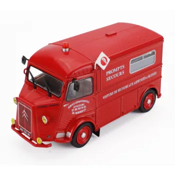   Edicola - CITROEN TYPE H VAN VOITURE DE SECOURS AUX ASPHYXIES ET BLESSES FIRE ENGINE 1968 RED