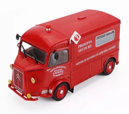 Edicola - CITROEN TYPE H VAN VOITURE DE SECOURS AUX ASPHYXIES ET BLESSES FIRE ENGINE 1968 RED