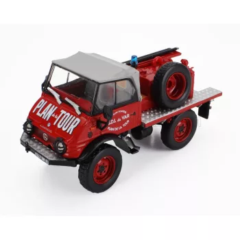   Edicola - MERCEDES BENZ UNIMOG 421 TANKER TRUCK SDI DU VAR PLAN DE LA TOUR FIRE ENGINE 1961 RED GREY
