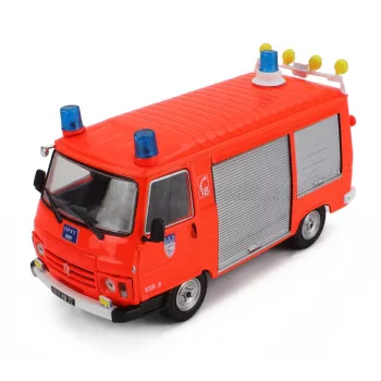   Edicola - PEUGEOT J9 VAN VEHICULE DE SECOURS ROITER FIRE ENGINE 1982 ORANGE FLUO SILVER