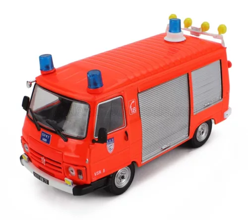 Edicola - PEUGEOT J9 VAN VEHICULE DE SECOURS ROITER FIRE ENGINE 1982 ORANGE FLUO SILVER