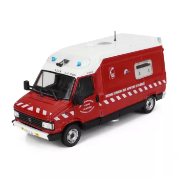   Edicola - PEUGEOT J5 MAXUM VAN FIRE ENGINE SECOURS D'URGENCE AUX ASPHYXIES ET BLESSES 1982 RED WHITE