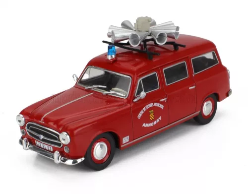 Edicola - PEUGEOT 403 SW STATION WAGON FIRE ENGINE CENTRE DE SECOURS PRINCIPAL ANNONAY 1969 RED