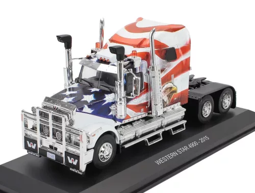 Edicola - WESTERN STAR 4900 TRACTOR TRUCK 3-ASSI 2015 - AMERICAN EAGLE WHITE BLUE RED