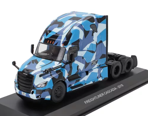 Edicola - FREIGHTLINER CASCADIA TRACTOR TRUCK 3-ASSI 2018 BLUE CAMOUFLAGE