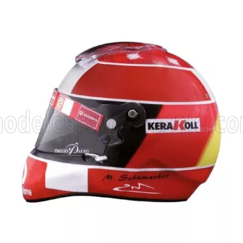   Edicola - HELMET F1  CASCO HELMET MICHAEL SCHUMACHER F2002 TEAM FERRARI WORLD CHAMPION SEASON 2002 RED YELLOW WHITE